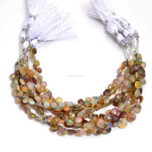 Cuentas de Ópalo Etíope Natural Facetadas en Forma de Corazón, Hechas a Mano, de Primera Calidad, para la Elaboración de Joyería, Pulseras y Collares en Lotes - Product Image 3