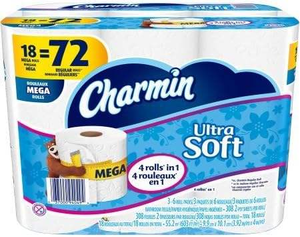 Papier toilette CharminUltra Soft Cushion Touch, 6 rouleaux familiaux Mega XL = 42 rouleaux standard - Product Image 5