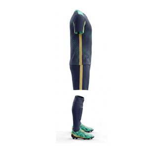 Conjunto de camiseta de fútbol sublimada para hombre, manga corta, cuello en V, absorbe la humedad, transpirable, de secado rápido, para todas las temporadas, uniforme de fútbol de Canadá - Product Image 5