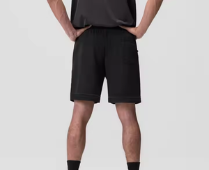 Shorts de sport pour hommes, coupe cinq-quarts, tendance, pour fitness et basketball, en coton lavé, vente en gros - Product Image 4