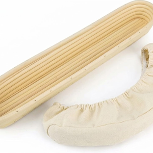 Long Oval Rattan <b>Bread</b> Proofing <b>Baskets</b> for Artisan Sourdough Baking Handmade Rattan Proofing <b>Basket</b> Factory Direct - Product Image 3