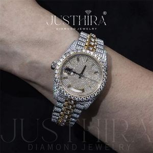 High Quality Moissanite Diamond <b>Watch</b> <b>for</b> <b>Women</b> Elegant Shiny Crystal <b>Watch</b> with Durable Steel Strap Available <b>For</b> Sale - Product Image 3