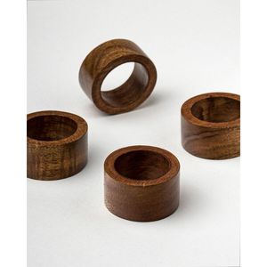 Juego de Anillos para Servilletas de Madera Redondos, Accesorios de Comedor Rústicos Hechos a Mano para Hoteles, Restaurantes y Hogares - Product Image 4