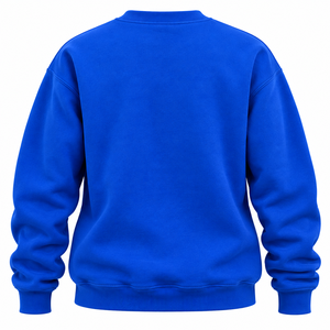 Sudadera Azul Rey con Cuello Redondo Sigma Gamma Rho, Diseño de Aplique con Letras Griegas en Contorno Amarillo, Manga Larga, Ropa Universitaria para Hermandades - Product Image 3