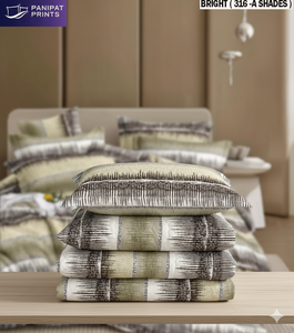 Luxury <b>King</b> <b>Size</b> Stripe Printed 4-Piece Bed <b>Sheet</b> Set Fitted Flat <b>Sheet</b> Pillow Cases Super Soft 400TC Microfiber Hotel Use - Product Image 2