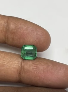 Émeraude naturelle zambienne de haute qualité, taille carrée, vert vif, pierre précieuse pour la création de bijoux (colliers), pierre non montée - Product Image 6