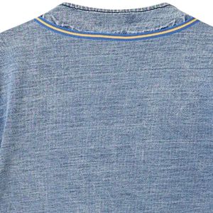 เสื้อเบสบอลสีฟ้าอ่อน SGRho แขนสั้น ติดกระดุมด้านหน้า ปักลายตัวอักษรกรีก  สำหรับชมรม  ลำลอง  สไตล์วาร์ซิตี้  สำหรับเล่นกีฬา - Product Image 6