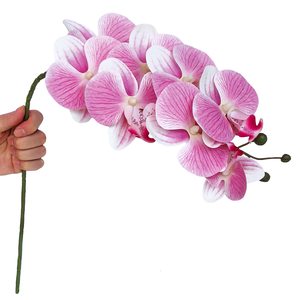 THAF-005 Flores Artificiales de Orquídea Phalaenopsis de 32 Pulgadas, Resistentes al Agua, con Tacto Natural y Realista para Decoración del Hogar - Product Image 1