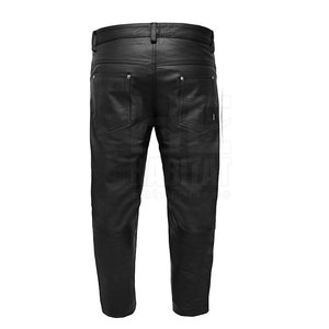 Pantalones de cuero para hombre de corte clásico, de alta calidad, cuero genuino suave, cómodos y modernos. - Product Image 6