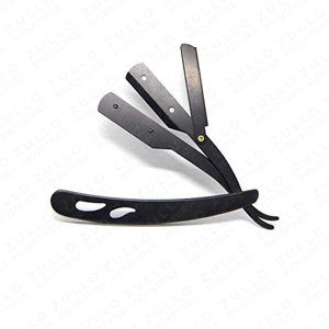 Premium Powder Coated Leaf Handle Barber <b>Straight</b> <b>Razor</b> Stainless Steel Custom Logo OEM Private Label for Men - Product Image 5