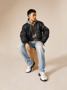 Chaqueta Bomber para Hombre, Estilo Casual, Cierre de Cremallera, Resistente al Viento, Relleno de Algodón, Acolchado Frontal de Poliéster Grueso, para Invierno - Product Image 5