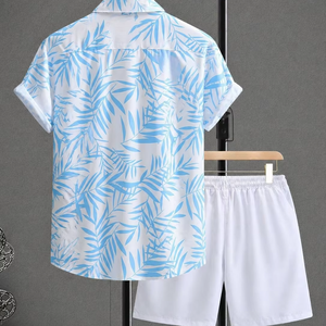 Men's Casual Beech Wear Summer Shirt 300 Grams Breathable Quick Dry Eco-Friendly Short Sleeve Floral Print Design 100% Polyest - Product Image 4