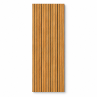 Panneaux muraux en bois massif à coller, surface 3D insonorisée, revêtement mural décoratif moderne pour salle de bain, hôtel, salon