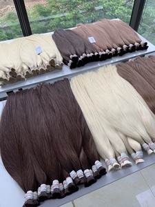 <b>Thick</b> Ends NASA Vietnamese Virgin Human Hair Bulk Double Drawn 100g No Tangle Natural Straight Strong Silky <b>Bleached</b> Hanoi 60%+ - Product Image 6