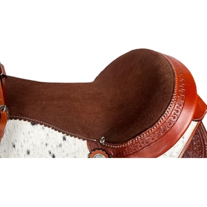 Selle d'équitation western en cuir véritable, équipement de cowboy personnalisé avec artisanat de qualité supérieure et décorations artisanales - Product Image 2