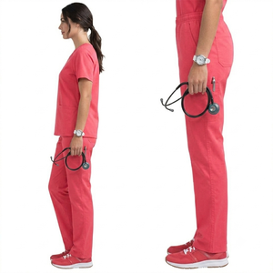 Conjuntos de Uniformes Médicos Elásticos Unisex de Calidad Premium con Logotipo Personalizado, Tejido de Spandex/Poliéster, con Detección de Agujas, para Hospital - Product Image 2