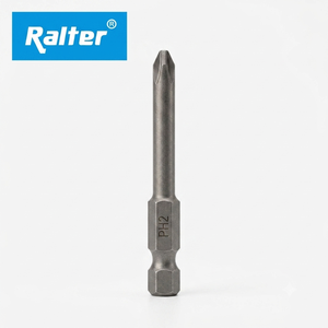 Ralter Phillips Industrial Grade Steel S2 Screwdriver Bit PH 75mm Torsion Bit OEM Magnetic Tip 1/4 Inch Hex Shank <b>Sandblasted</b> - Product Image 1