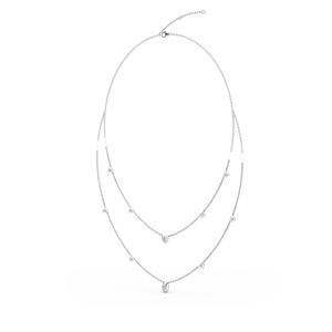 Collier double couche en or rose avec diamants de laboratoire taille poire 1,50 ct, design minimaliste pour femme, à porter au quotidien - Product Image 5