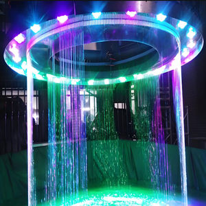 Fuente de Agua Digital Circular con Cortina de Agua, Moderna, de Acero Inoxidable, con LED, Fácil de Instalar, Decoración para Exteriores - Product Image 4
