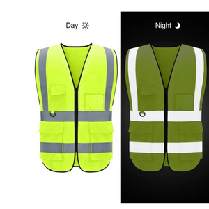 Wholesale Custom logo <b>Construction</b> High Visibility Vest Reflective Safety <b>Work</b> Wear Vest for Security <b>Work</b> Clothing - Product Image 3