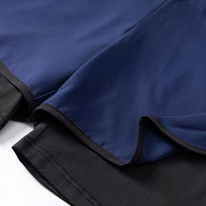 Pantalones cortos deportivos de doble capa 2 en 1 para hombre, con bolsillo interior para teléfono y diseño con presilla para toalla - Product Image 5