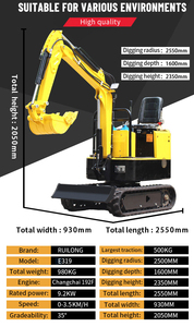 Mini-excavatrice haute efficacité de 1 tonne pour l'agriculture et la construction - Product Image 3