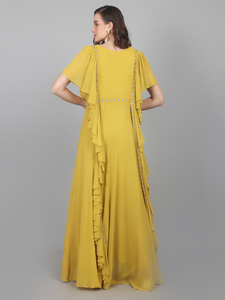 Robe de soirée pour femme, nouvelle collection, qualité supérieure, 1 pièce, avec volants, disponible au prix de gros auprès de l'exportateur - Product Image 3