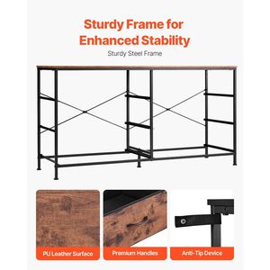 Commode haute à 6 tiroirs avec structure en acier robuste et meuble TV intégré, rangement pour vêtements et tiroirs de rangement - Product Image 5