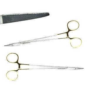 Portaagujas Julian, Ligero, Delicado, de Alta Calidad, de Acero Inoxidable, Mandíbulas de Carburo de Tungsteno, 220 mm de Largo, Fabricante Pakistán - Product Image 1