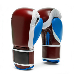 6oz Professional Boxing <b>Gloves</b> PU Leather Training MMA <b>Gloves</b> Hook and Loop Wrist Waterproof Sparring <b>Gloves</b> Custom Logo - Product Image 2