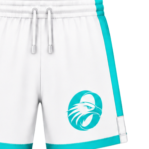 Pantalones Cortos de Rugby Color Turquesa Blanco, Cintura Elástica con Cordón, Uniforme de Equipo Personalizado, Ropa Deportiva Transpirable para Entrenamiento y Alto Rendimiento - Product Image 3