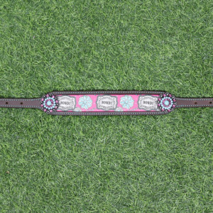 Sangle en cuir imprimée Howdy avec conchos brillants - Product Image 2