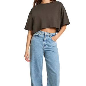 Camisetas de Alta Calidad, Diseño Personalizado, Transpirables, Tejidas, 100% Algodón, Estilo Casual, para Mujer, Venta al Por Mayor 2026 - Product Image 1