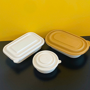Custom printed 3-4-5 <b>compartments</b> Cornstarch Biodegradable Food Storage Container Eco Friendly Disposable <b>Lunch</b> <b>Box</b> Hot sale - Product Image 4