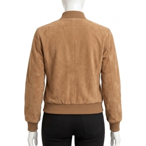 Comfortable Premium <b>Women</b> Bomber <b>Jacket</b> Casual Apparel <b>Women</b> Bomber <b>Jacket</b> With <b>Lightweight</b> Polyester Fabric Ribbed Collar - Product Image 3