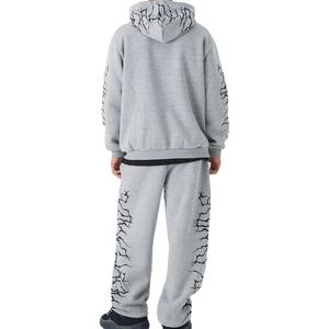 Customized Men's Top Quality Zipper <b>Hoodie</b> Tracksuits Oversized Drop Shoulder Custom Printing Design 100% Cotton Fleece Winter - Product Image 2