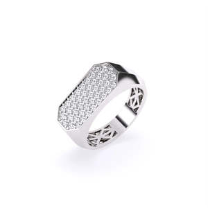 Lab Grown Diamond Round Cluster Engagement Ring For Men Featuring 0.81 Ct Round | In 9K Yellow White And Rose Gold - Product Image 3