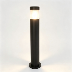 Black <b>LED</b> Lawn Bollard <b>Light</b> Outdoor Garden Path Lamp Surface Mounted Waterproof - Product Image 1