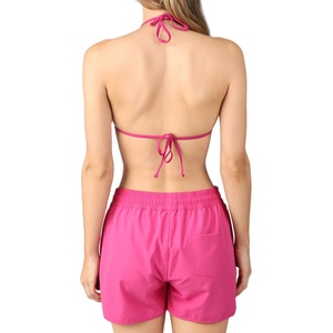 Short de bain pour femme de haute qualité avec logo personnalisé, séchage rapide, évacuation de l'humidité, couleur unie, style décontracté. - Product Image 2