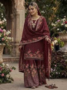 Presenting New Designer ,Party Wear Look ,<b>Top</b>-Plazzo and ,Dupatta With ,Heavy Embroidery Work - Product Image 3