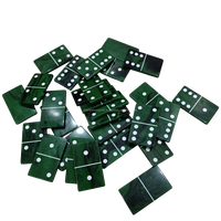 28 dominos standard en résine, faits à la main, en bois coloré, rectangulaires, jeu de société éducatif et familial, agréable au toucher, décoration d'intérieur
