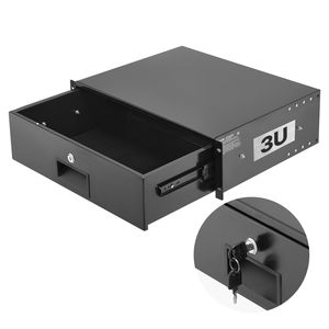 Cassetto scorrevole per gestione cavi da 3U con fori, bloccabile, portata massima 50 libbre, per armadi server - Accessorio per la gestione dei cavi - Product Image 1