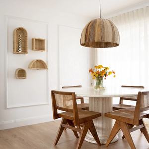 Étagères murales artisanales en rotin pour chambre d'enfant, style bohème, unités de rangement en osier naturel pour chambre de bébé, vente en gros - Product Image 2