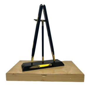 Bastón de Senderismo Ligero 2026, Bastón de Ritmo en Miniatura con Caja de Madera Cubierta de Fieltro Marrón y Soporte de Exhibición - Product Image 1