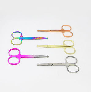 NEW Professional Stainless Steel Nose Hair Scissors <b>Round</b> Tip Design <b>Small</b> Eyebrow Scissor ANAAIF - Product Image 3