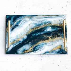 <b>Epoxy</b> <b>Resin</b> Jewelry Tray Eco-Friendly Restaurant Bread Dessert Tray Simple Kitchen Accessories Best Quality Tray - Product Image 6
