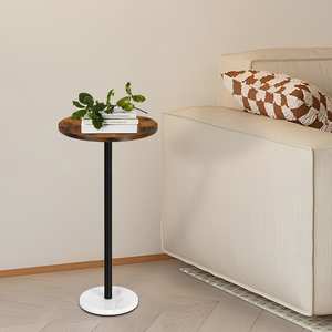 Table d'appoint en fer et bois massif, fabriquée à la main par des artisans qualifiés. - Product Image 2