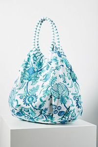 Bolsa de Mano de Algodón con Estampado Floral Bohemio Personalizada, con Asas para el Hombro, para Compras, Viajes y Playa - Product Image 3
