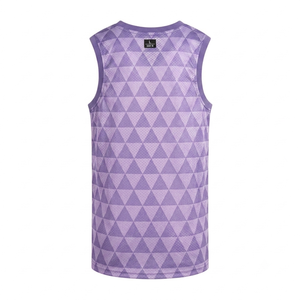 เสื้อบาสเก็ตบอลผู้ชายแบบพรีเมียมสั่งทำพิเศษ สีลาเวนเดอร์ แขนกุด คอกลม ป้องกันแบคทีเรีย ระบายอากาศได้ดี ผลิตโดยผู้ผลิต (OEM) - Product Image 2