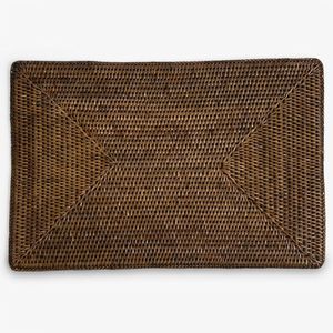 30x40cm Rectangular Bohemian Design Rattan <b>Placemats</b> Handmade Woven Natural Look 10mm Thick Wholesale Tableware Restaurant Table - Product Image 6
